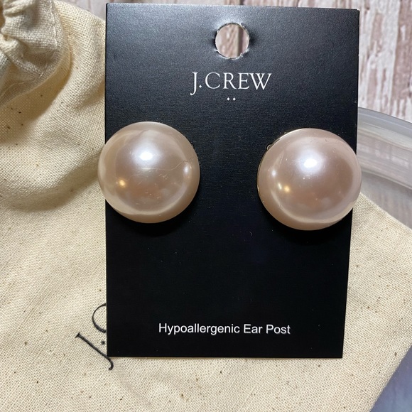 J. Crew Jewelry - J. Crew Large Pearl Stud Earrings